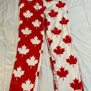 Maple Leaf Print Chinos